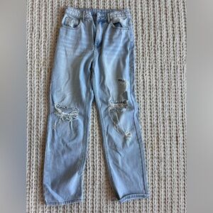 Mom Jean with rips